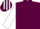 Maroon, White sleeves, striped cap
