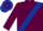 Maroon, saxe blue sash, hooped cap