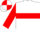 White, Red hoop and sleeves, quartered cap