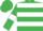 Emerald Green, White hoops and armlets, Emerald Green cap