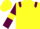 YELLOW, MAROON epaulets, MAROON sleeves, YELLOW armlets