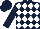 Dark Blue and White diamonds