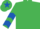 Emerald Green, Royal Blue chevrons on sleeves, Emerald Green cap, Royal Blue star