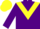 Purple, Yellow chevron and cap