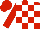 Red, White Blocks, Red Sleeves, Red Cap