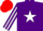Purple, White star, striped sleeves, Red cap