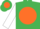 Emerald Green, Orange disc, White sleeves