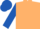 Beige, Royal Blue sleeves and cap