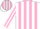 White, Pink Stripes