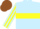 Light Blue, Yellow hoop, striped sleeves, Brown cap