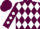 Maroon, White Diamonds
