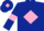 Dark Blue, Pink diamond, armlets and diamond on cap
