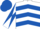 WHITE, ROYAL BLUE chevrons, diabolo on sleeves, ROYAL BLUE cap