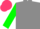 Grey, Green sleeves, Cerise cap