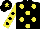 Black, Yellow spots, Yellow sleeves, Black spots, Black cap, Yellow star