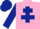 Pink, Dark Blue Cross of Lorraine, sleeves and cap