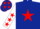 Dark Blue, Red star, White sleeves, Red stars and stars on cap