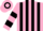 PINK & BLACK STRIPES, hooped sleeves & cap