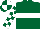 Dark Green, White hoop, checked sleeves, quartered cap