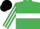 Emerald Green, White hoop, striped sleeves, Black cap