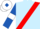 Light blue, red sash, royal blue sleeves, white armlets, white cap, royal blue diamond