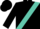 Black, White Trimmed Turquoise Sash