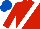 Red, White sash, Royal Blue cap