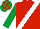 Red, White sash, Emerald Green sleeves, Emerald Green and Red check cap