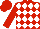 Red, white diamonds, red cap