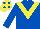 Royal Blue, Yellow chevron, Yellow cap, Royal Blue spots