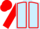 Light Blue, Red seams, sleeves and cap
