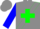 Grey, Green Cross Sash, Blue Sleeves