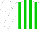 White, Red and Green Stripes