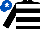 BLACK & WHITE HOOPS, royal blue cap, white star