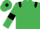 Emerald Green, Black epaulets, armlets and diamond on cap