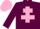 Maroon, Pink Cross of Lorraine, Pink cap