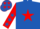 Royal Blue, Red star, Red sleeves, Royal Blue stars, Royal Blue cap, Red stars