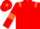 Red, Orange epaulets, armlets and diamond on cap