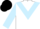White, Light Blue chevron and sleeves, Black cap