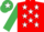 Red, White stars, Emerald Green sleeves, Emerald Green cap, White star