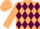 Beige and Maroon diamonds, Beige sleeves and cap