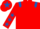 Red, Royal Blue epaulets, Red sleeves, Royal Blue stars, Red cap, Royal Blue star