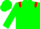 Green, red epaulets