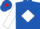 ROYAL BLUE, white diamond & sleeves, royal blue cap, red diamond