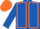 Royal Blue, Orange seams, Royal Blue sleeves, Orange cap