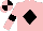 Pink, black diamond and armlets, quartered cap