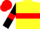 Yellow, Red hoop, Black sleeves, Red armlets, Red cap
