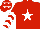 RED, white star & chevrons on sleeves, red cap, white stars