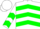 White, Green Chevrons