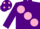 PURPLE, large PINK spots and spots on cap